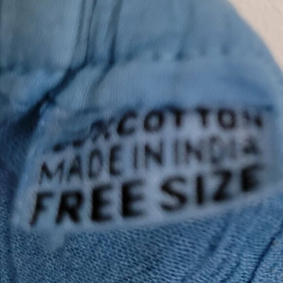 Blue Cotton Hippie Boho long Maxi skirt one size - Picture 8 of 9